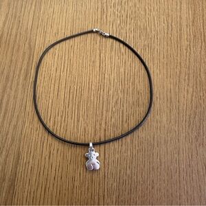 TOUS Silver Bear Pendant Necklace
